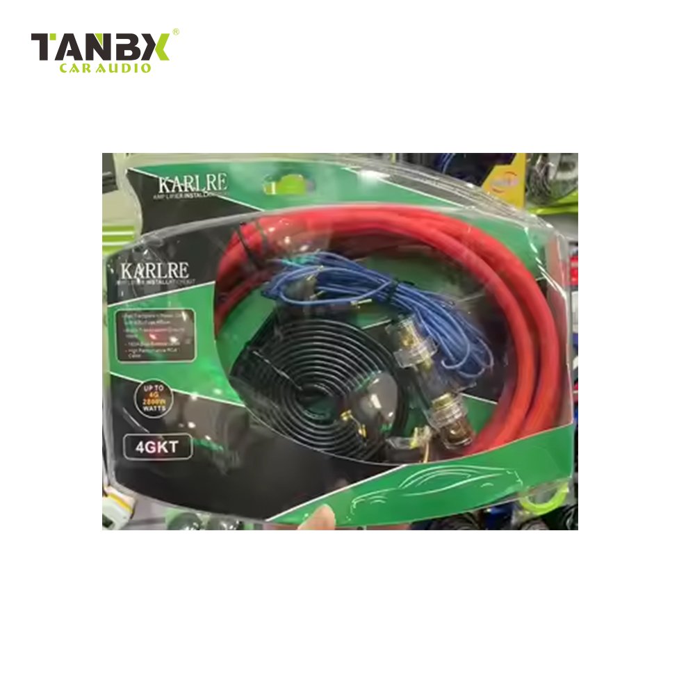 Factory Supply 1200w Car Audio Amplifier Wiring Kits 4GA Speaker Cable for Car Subwoofer